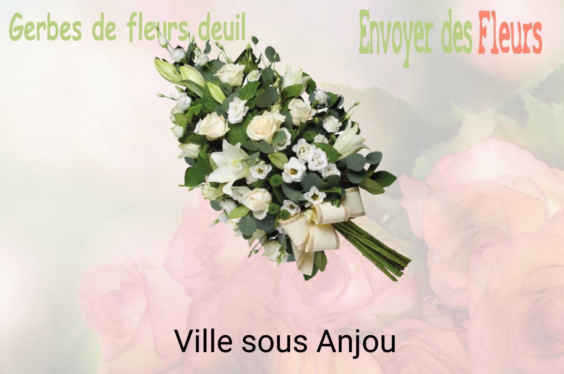 Gerbe de fleurs de deuil livrée à Ville-sous-Anjou